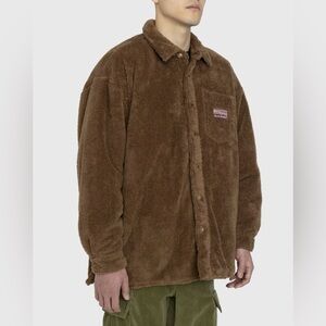 Acne Studios Soft Teddy Overshirt Hazel Beige